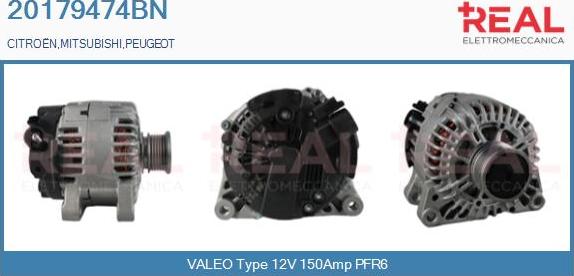 REAL 20179474BN - Alternator www.autospares.lv