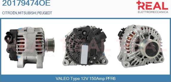 REAL 20179474OE - Alternator www.autospares.lv