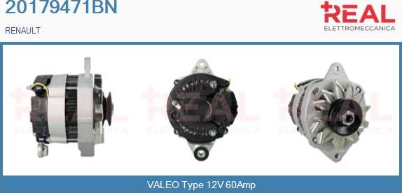 REAL 20179471BN - Alternator www.autospares.lv