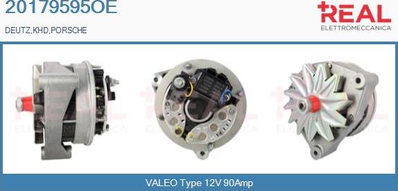 REAL 20179595OE - Alternator www.autospares.lv