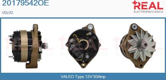 REAL 20179542OE - Alternator www.autospares.lv