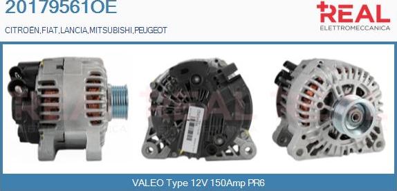 REAL 20179561OE - Alternator www.autospares.lv