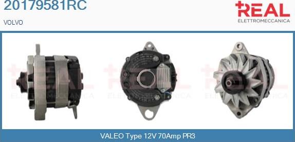 REAL 20179581RC - Alternator www.autospares.lv