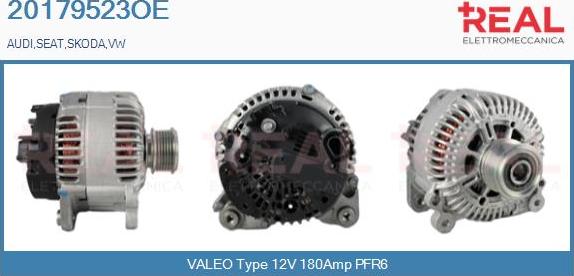 REAL 20179523OE - Alternator www.autospares.lv