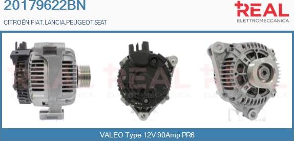 REAL 20179622BN - Ģenerators www.autospares.lv