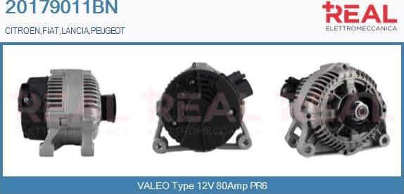 REAL 20179011BN - Alternator www.autospares.lv