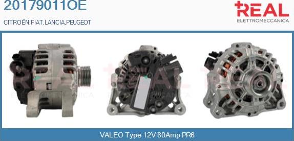 REAL 20179011OE - Alternator www.autospares.lv