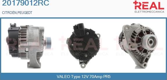 REAL 20179012RC - Alternator www.autospares.lv