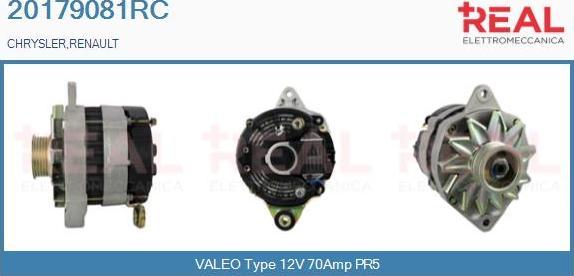 REAL 20179081RC - Ģenerators www.autospares.lv