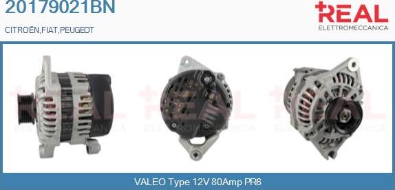 REAL 20179021BN - Alternator www.autospares.lv