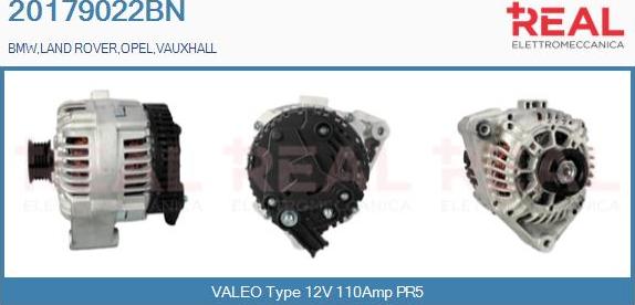 REAL 20179022BN - Alternator www.autospares.lv