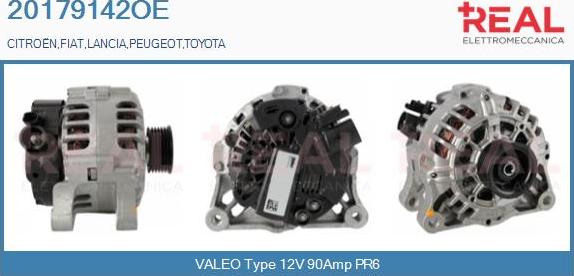 REAL 20179142OE - Alternator www.autospares.lv