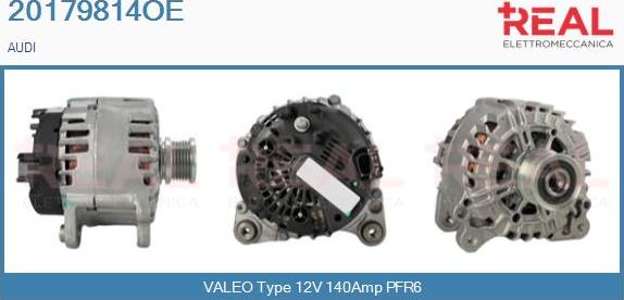 REAL 20179814OE - Alternator www.autospares.lv