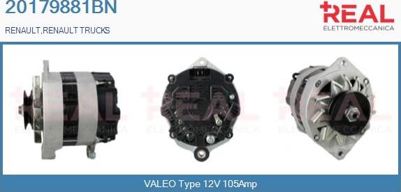 REAL 20179881BN - Ģenerators www.autospares.lv