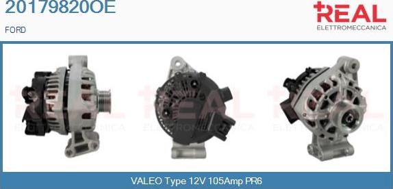 REAL 20179820OE - Alternator www.autospares.lv