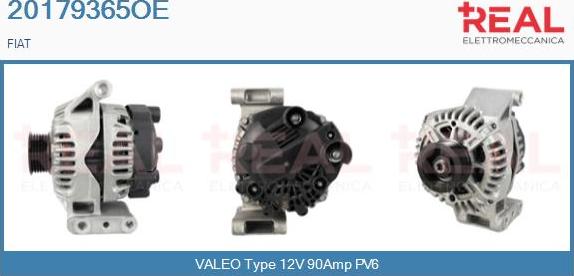 REAL 20179365OE - Alternator www.autospares.lv