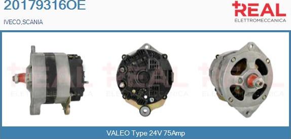 REAL 20179316OE - Alternator www.autospares.lv