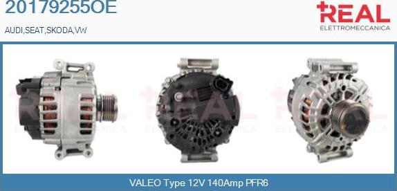 REAL 20179255OE - Alternator www.autospares.lv