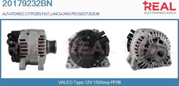 REAL 20179232BN - Ģenerators www.autospares.lv