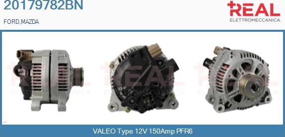 REAL 20179782BN - Alternator www.autospares.lv