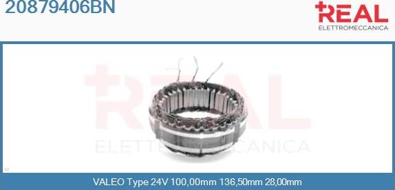 REAL 20879406BN - Stator, alternator www.autospares.lv