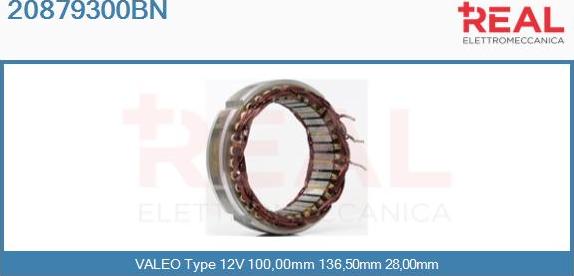 REAL 20879300BN - Stator, alternator www.autospares.lv