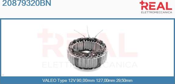 REAL 20879320BN - Stator, alternator www.autospares.lv