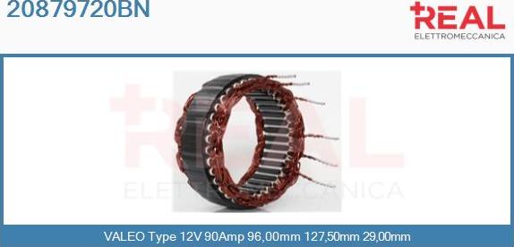 REAL 20879720BN - Stator, alternator www.autospares.lv