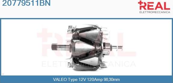 REAL 20779511BN - Rotor, alternator www.autospares.lv