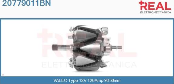 REAL 20779011BN - Rotor, alternator www.autospares.lv