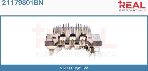 REAL 21179801BN - Rectifier, alternator www.autospares.lv