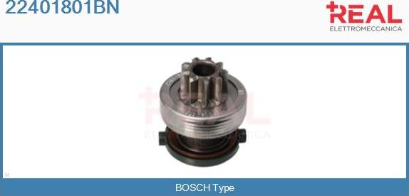 REAL 22401801BN - Pinion, bendix, starter www.autospares.lv