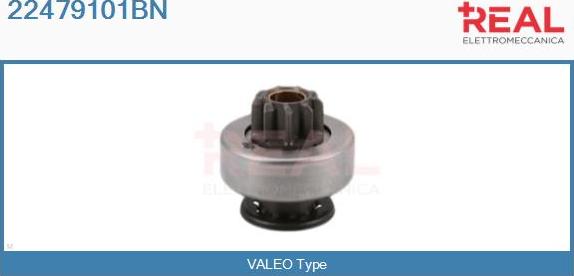 REAL 22479101BN - Pinion, bendix, starter www.autospares.lv