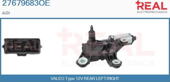 REAL 27679683OE - Двигатель стеклоочистителя www.autospares.lv