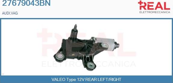 REAL 27679043BN - Двигатель стеклоочистителя www.autospares.lv