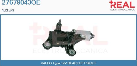 REAL 27679043OE - Двигатель стеклоочистителя www.autospares.lv