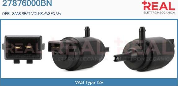 REAL 27876000BN - Water Pump, window cleaning www.autospares.lv