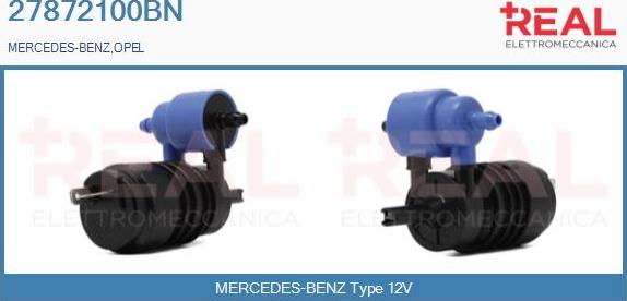 REAL 27872100BN - Water Pump, window cleaning www.autospares.lv