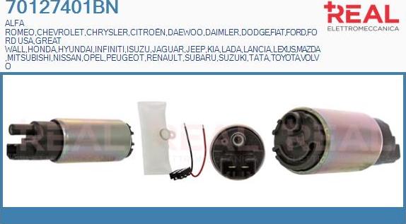 REAL 70127401BN - Топливный насос www.autospares.lv