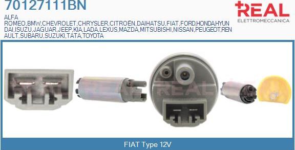 REAL 70127111BN - Топливный насос www.autospares.lv