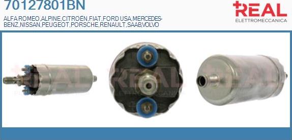 REAL 70127801BN - Degvielas sūknis www.autospares.lv