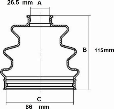 Red Line 59MI003 - Пыльник, приводной вал www.autospares.lv