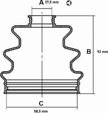 Red Line 59SM001 - Putekļusargs, Piedziņas vārpsta www.autospares.lv