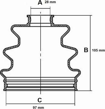 Red Line 59TO000 - Пыльник, приводной вал www.autospares.lv