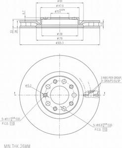 Red Line 26JE021 - Bremžu diski www.autospares.lv