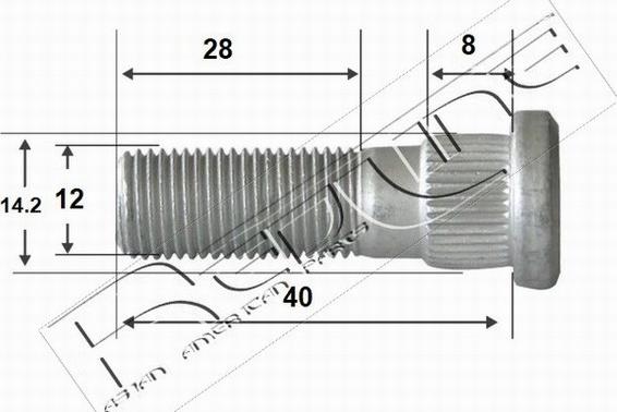 Red Line 73NI001 - Болт, стойка вала www.autospares.lv