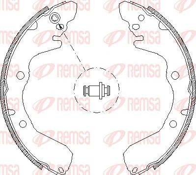 Remsa 4645.00 - Тормозные башмаки, барабанные www.autospares.lv