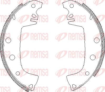 Remsa 4655.00 - Brake Shoe, Drum brakes www.autospares.lv