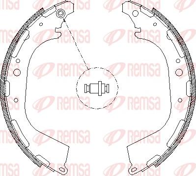 Remsa 4650.00 - Brake Shoe, Drum brakes www.autospares.lv