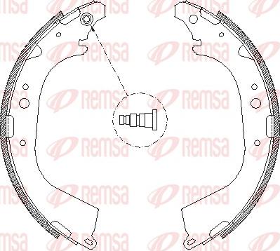 Remsa 4650.01 - Brake Shoe, Drum brakes www.autospares.lv